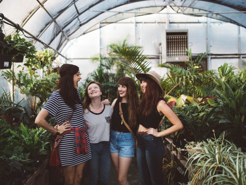 women in greenhouse